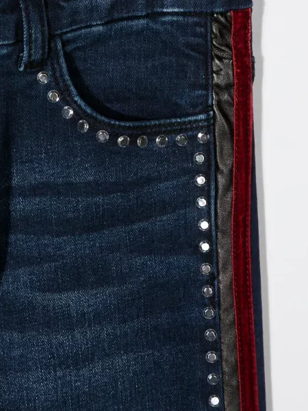 Jeansy skinny dziecięce Monnalisa niebieskie