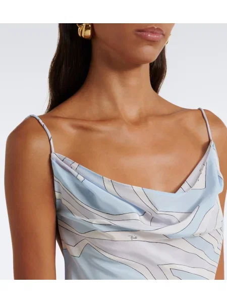 Rochie Pucci de mătase albastru