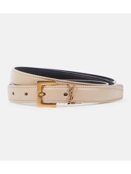 Curea Saint Laurent din piele bej