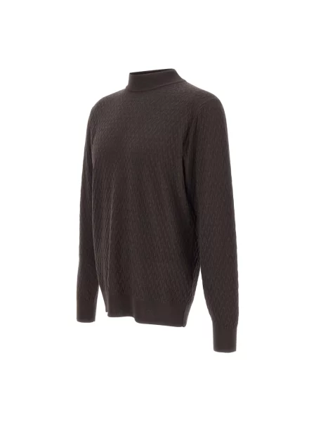 Sweter Filippo De Laurentiis wełniany brązowy