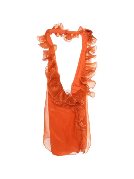 Top Illesteva din organza portocaliu