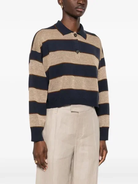 Polo Brunello Cucinelli cu dungi negru