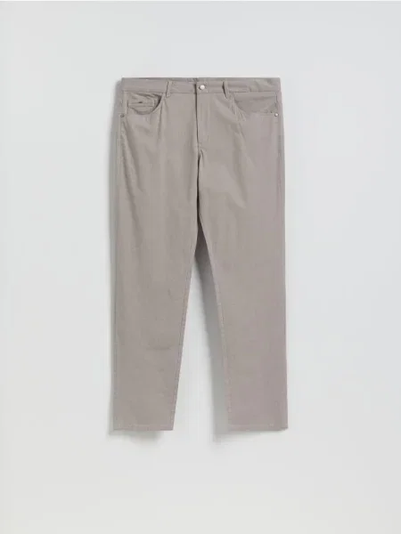 Reserved nohavice slim fit kávová