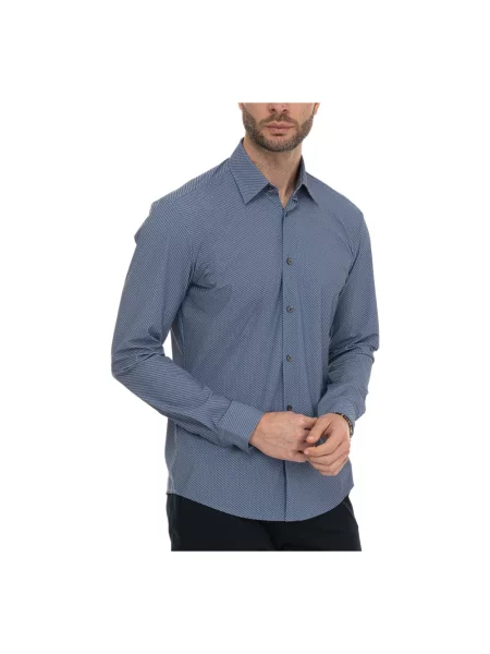 Koszula dżinsowa Boss casual niebieska
