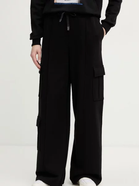 Bombažen spodnji del trenirke Patrizia Pepe črna