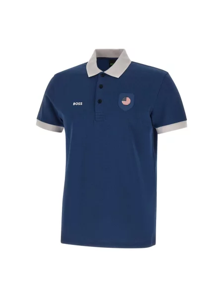 Koszulka polo Boss niebieska