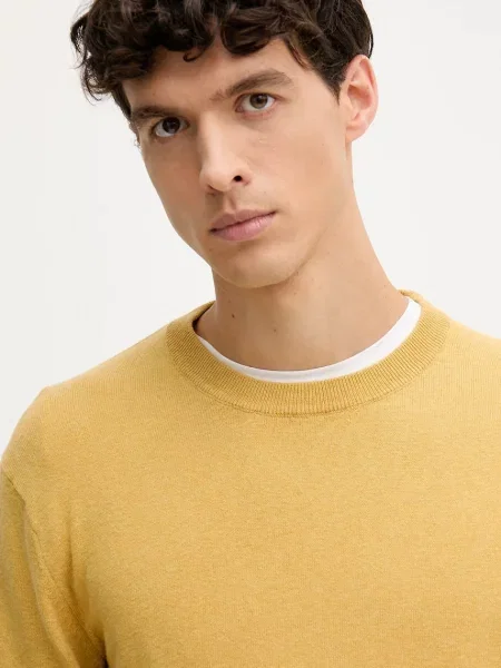 Шерстяной легкий свитер Pepe Jeans желтый