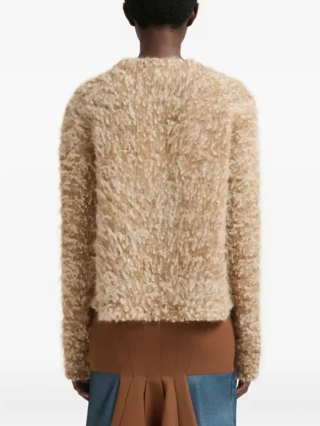 Pulover Marni din lână alpaca maro