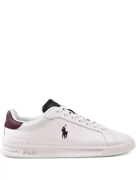 Kožené slip on tenisky Polo Ralph Lauren hnědé