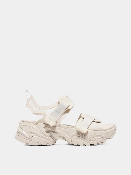 Кожаные босоножки Skechers бежевые