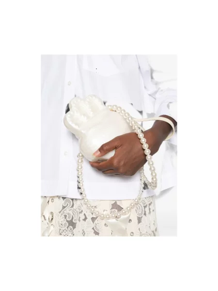 Torebka crossbody Simone Rocha skórzana biała