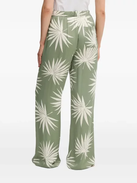 Pantaloni Oui cu model floral verde