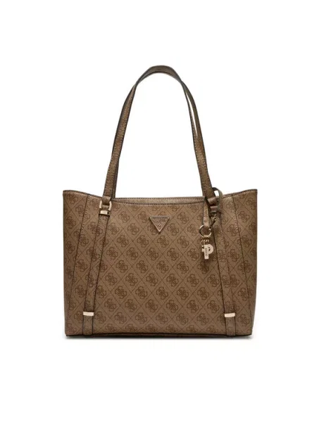 GUESS Shopper torba ERICA svijetlosmeđa / tamno smeđa