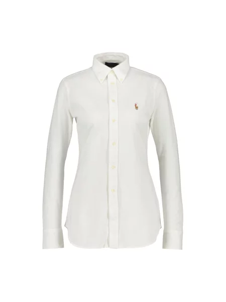 Polo Ralph Lauren Bluzka Kobiety wypukły wzór tkaniny S biały