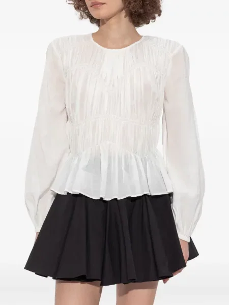 Top Allsaints cu volane alb