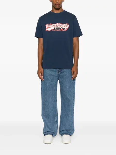 Tricou Autry cu imagine albastru