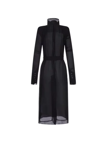 Тренчкот Rick Owens органза черно