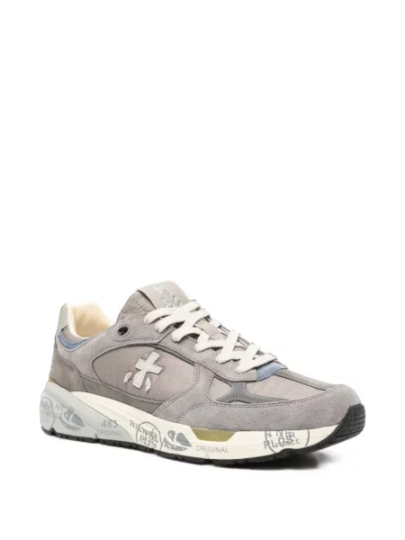 Sneakerși Premiata din piele de căprioară gri