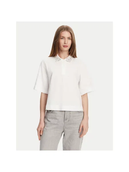 Marella Polo marškinėliai Gonzaga Relaxed Fit balta