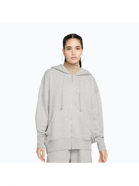 Bluză pentru femei Nike Sportswear Phoenix Fleece dark grey heather/sail gri