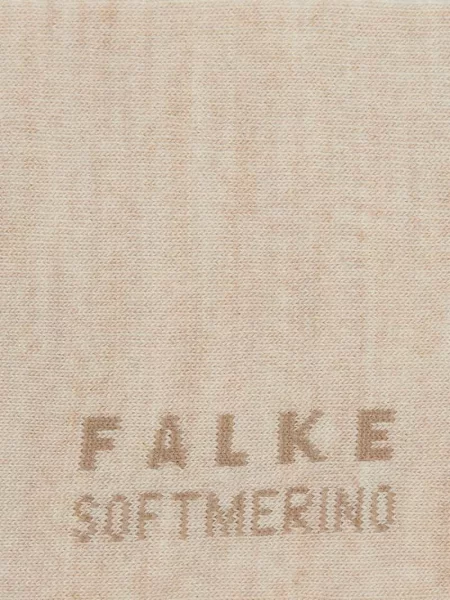 Skarpety z napisem z logo model ‘SOFTMERINO’ Falke beżowe