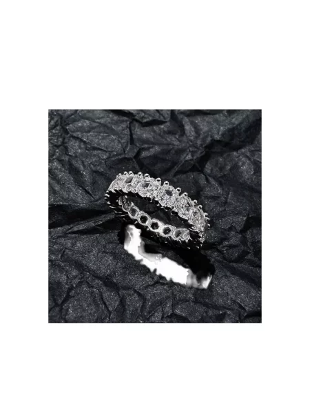 Пръстен Hatton Labs с кристали сребристо