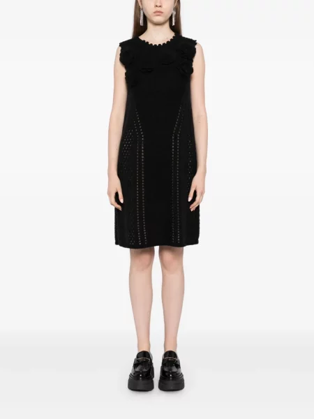 Плетена костюм рокля Onefifteen на цветя черно