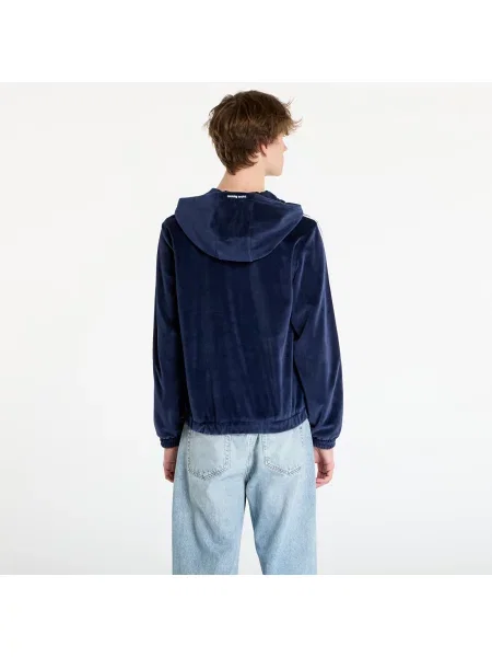 Welurowa kurtka jeansowa Adidas granatowa