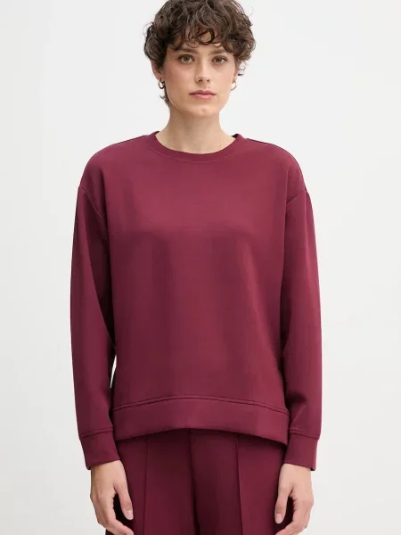 United Colors of Benetton bluza gładka bordowy