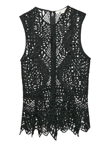 Top Simkhai din dantelă negru