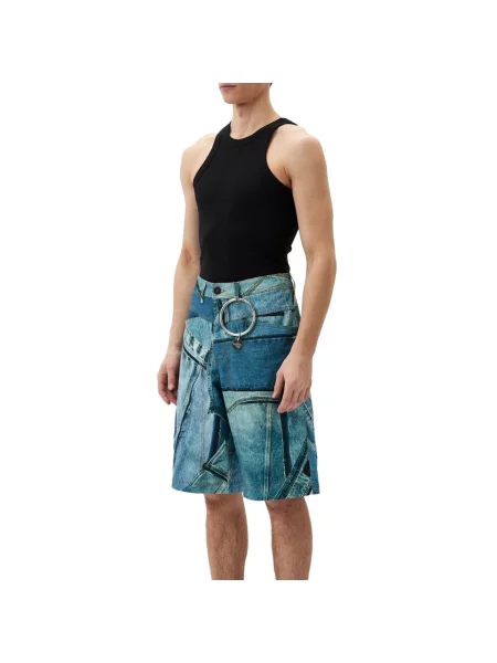 Szorty jeansowe Versace Jeans Couture niebieskie