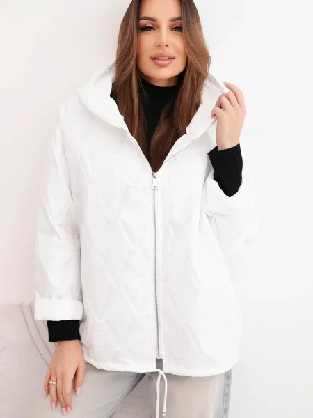 Kurtka z kapturem Kesi Włoski z kapturem biała
