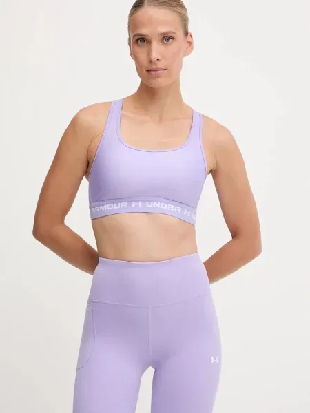 Under Armour sportovní podprsenka UA Crossback fialová