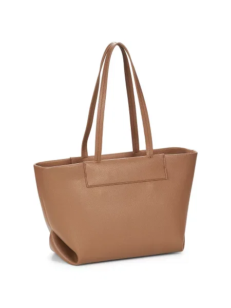 Geantă shopper Eax din piele bej