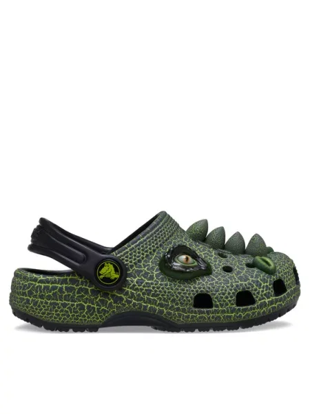 Natikači Crocs Classic IAM Scary Dino Clog T črna