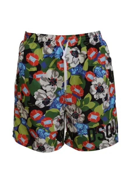 Slip de baie Dolce & Gabbana cu model floral cu imagine verde
