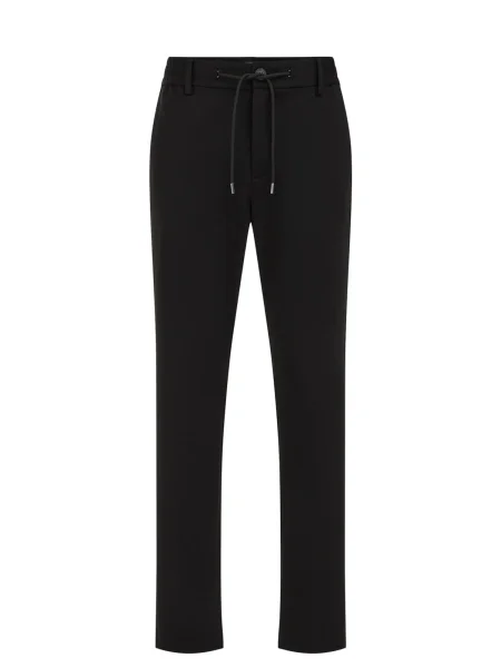 WE Fashion Chino hlače črna