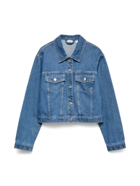 VERO MODA Geacă de primăvară-toamnă VMMY denim albastru