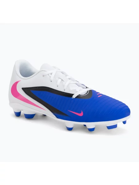 Încălțăminte de fotbal pentru bărbați Nike Phantom 6 Low Club FG/MG racer blue/white/pink blast alb