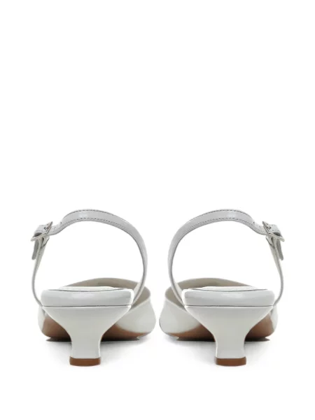 Pantofi cu toc Ginissima slingback alb