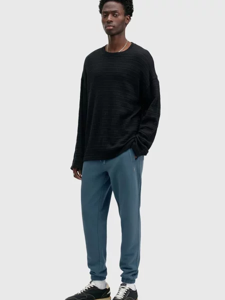 AllSaints spodnie dresowe RAVEN SWEATPANT niebieskie