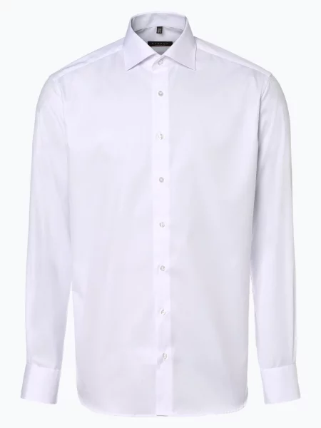 Eterna Modern Fit Koszula Mężczyźni Modern Fit jednolity kołnierzyk kent 38 biały