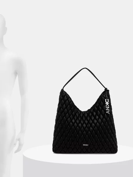 Кожаная сумка хобо Dkny