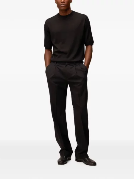 Pantaloni Retori de lână negru