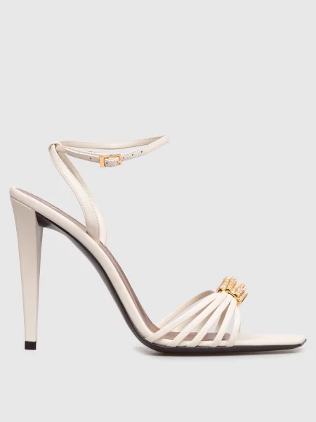 Шкіряні босоніжки Sunset кольору айворі Giuseppe Zanotti бежеві