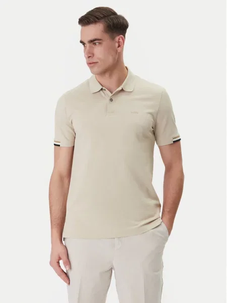 BOSS Tricou polo Parlay bej