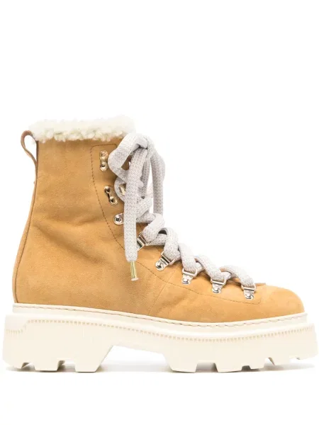 Botine Santoni din piele de căprioară maro