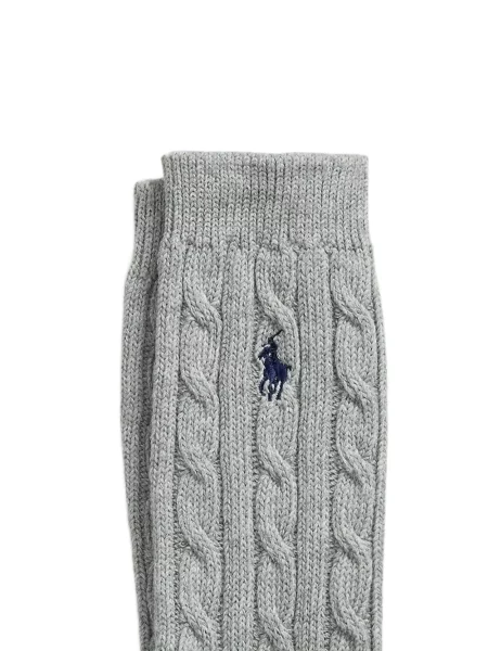 Велурени бягане с яка чорапи Polo Ralph Lauren синьо
