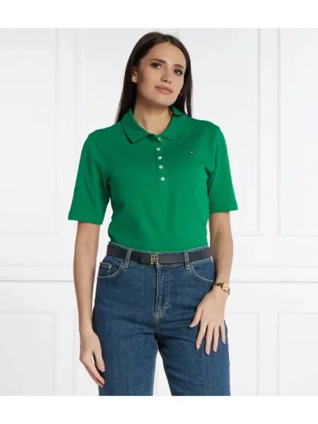 Tommy Hilfiger Tenisz póló PIQUE zöld