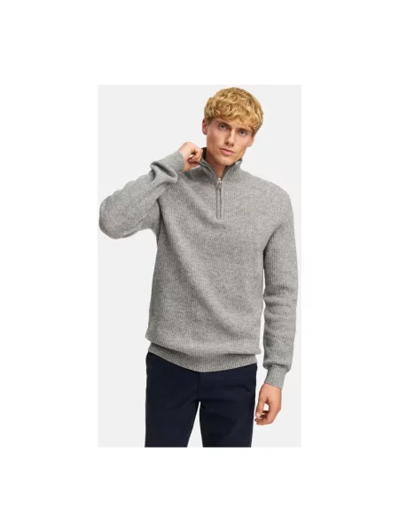 Sweter Kronstadt wełniany szary